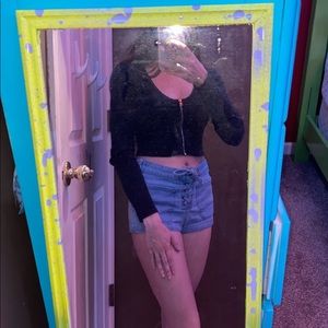 Urban Outfitter higher rise jean shorts with ties